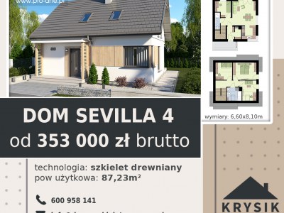 SEVILLA 4 - na zgłoszenie do 70m2 szkielet drewniany